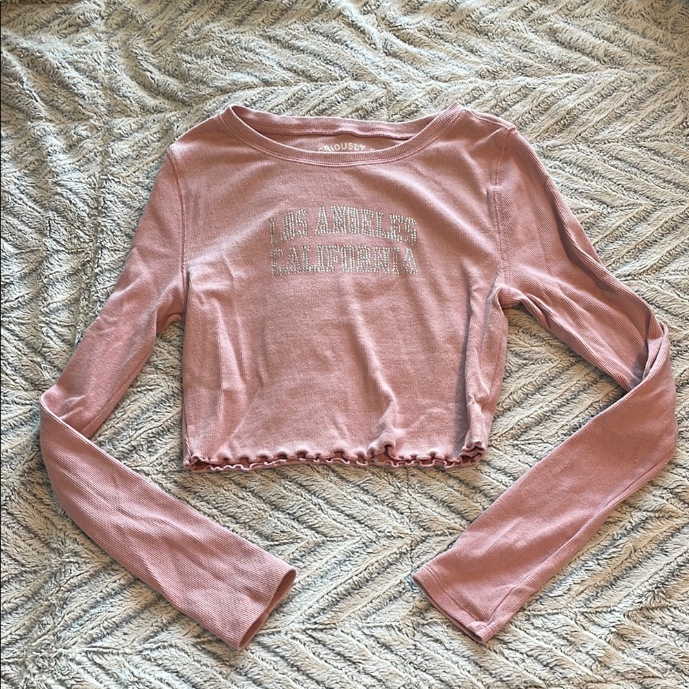 Y2K Aeropostale Baby Seriously Soft Long Sleeve Baby‎ Tee Size Medium